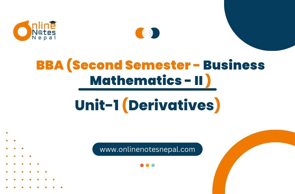 Unit 1: Derivatives - Basic Mathematics - II | Second Semester Photo